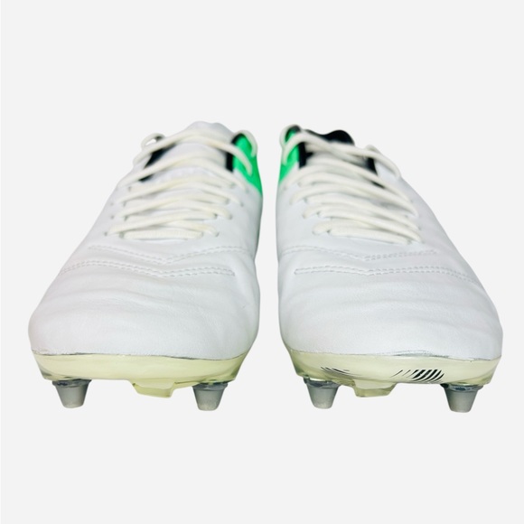 Nike Tiempo Legend VI SG PRO 819680-103 White/Green Metal Soccer Cleats Size 7